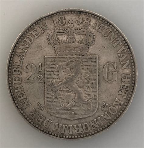 Netherlands Wilhelmina 1890 1948 2 1 2 Gulden 1898 Catawiki