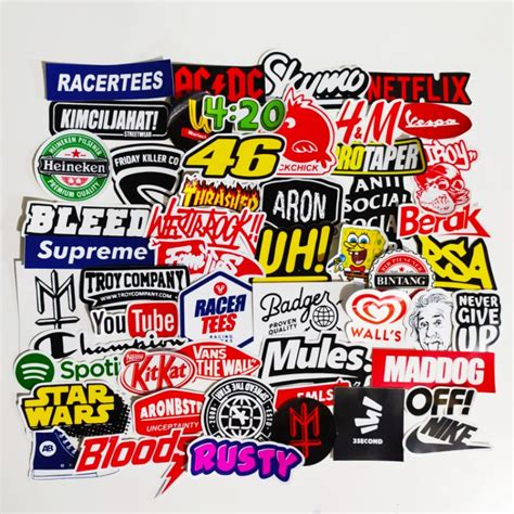 Jual Ukuran Besar Standar Asli Stiker Brand Stiker Distro Murah Grosir