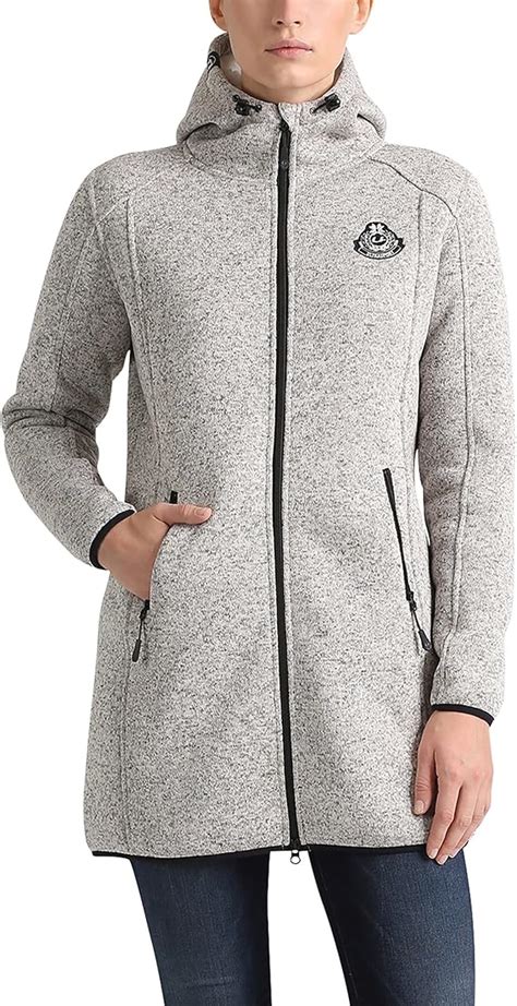 Ultrasport Advanced Damen Strickfleece Jacke Lang Freizeit Und