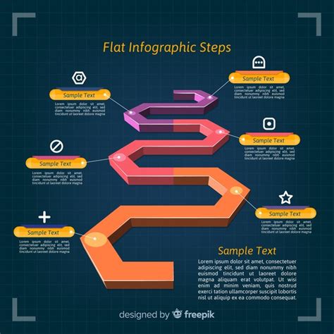 Infográfico Passos Conceito Em Design Plano Vetor Grátis