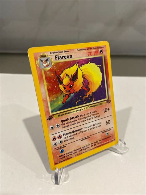 Pok Mon Tcg Flareon Jungle Holo St Edition Holo Rare Ebay