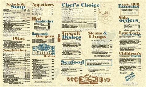 Menu at Leo's Country Oven restaurant, Madison Heights