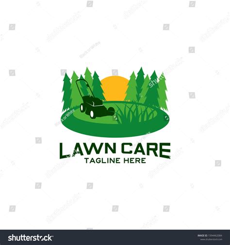 Lawn Care Service Logo Design Vector Stock Vector Royalty Free