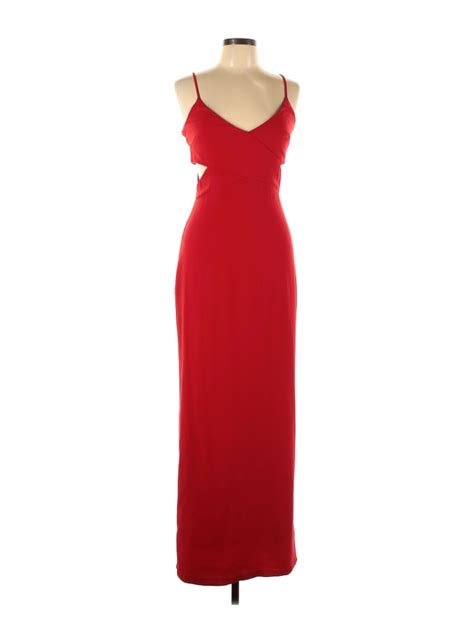 Badgley Mischka Solid Red Red Odessa Crossover Gown Size 6 94 Off Thredup