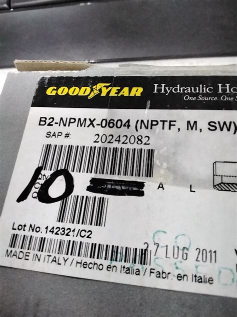 Goodyear Hydraulic Hose Fittings Part B2 Npmx 0604 Ebay