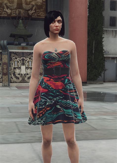 Matching Couple Outfit Rose And Bird Design Gta5