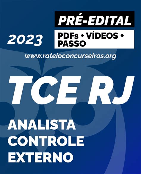 Tce Rj Analista De Controle Externo Pr Edital