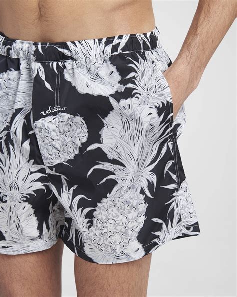 Valentino Garavani Mens Sun Surf Pineapple Swim Shorts Neiman Marcus