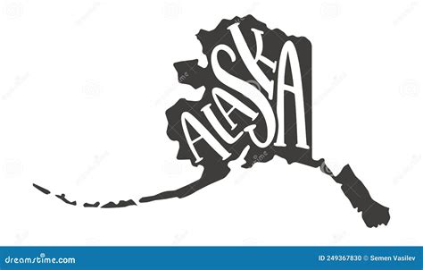 Alaska Map Silhouette. Royalty-Free Illustration | CartoonDealer.com ...