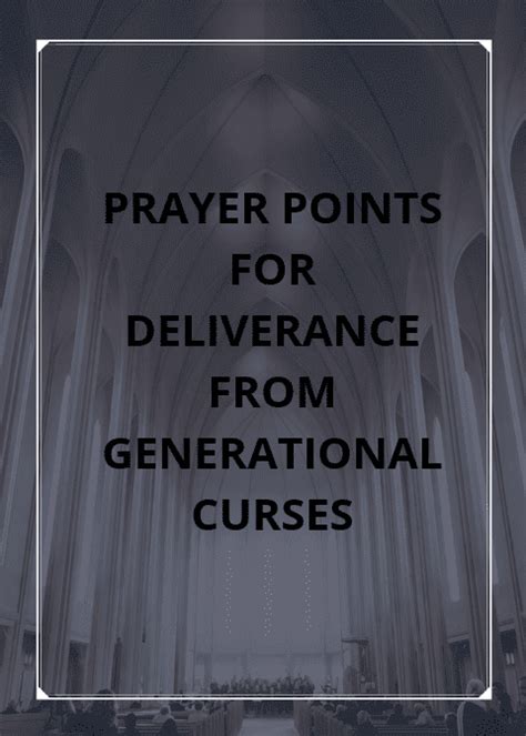 20 Prayer Points For Deliverance From Generational Curses Everyday Prayer Guide