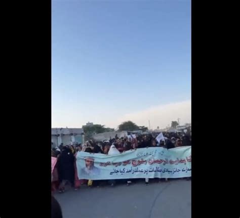 Baloch Women Protest Against Imprisonment Of Gwadar Rights Movement S