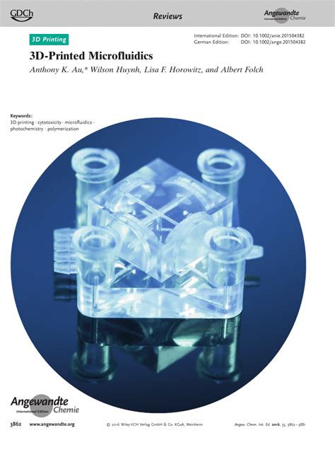 PDF 3D Printed Microfluidics