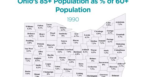 Ohio-population.org: Ohio's 85+ Population by County 1990 - 2050