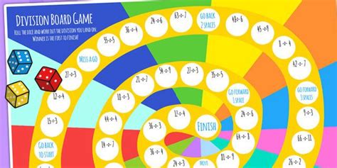 Division Board Game - division, divide, numeracy, board game | Board games, Division games ...