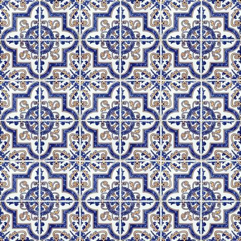 Blue Moroccan Tile Repositionable Removable Wallpaper Peel And Stick