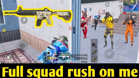 Pubgmobile Solo Vs Squad M416 Vs Full Squad Rush On Me Youtube