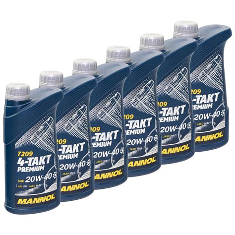 MANNOL Motoröl 4 Takt Premium 20W40 6 X 1 Liter online im MVH Shop ka