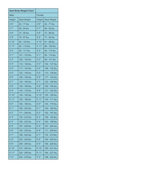 My Body Chart