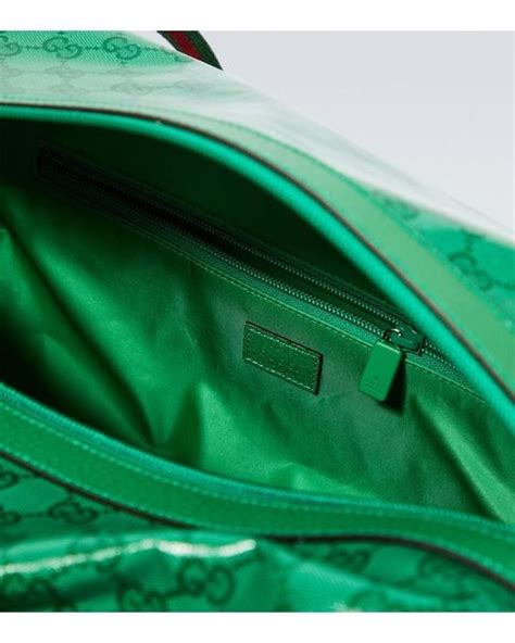 Gucci GG Large Crystal Canvas Duffel Bag In Green For Men Lyst