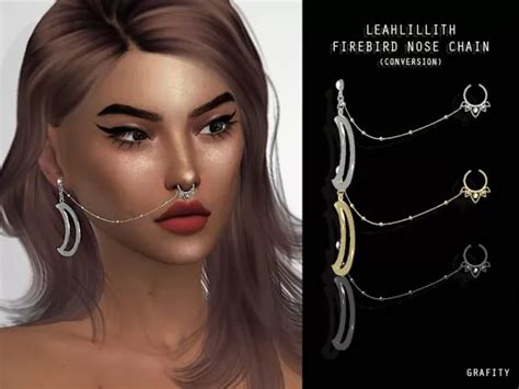 Leahlillith Firebird Nose Chain The Sims 4 Download Simsdomination