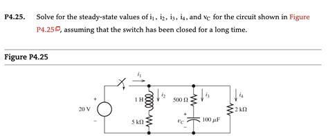 Solved 94 25 Solve For The Steady State Values Of Chegg