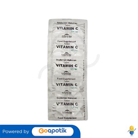 VITAMIN C KIMIA FARMA 100 MG STRIP 10 TABLET Kegunaan Efek Samping