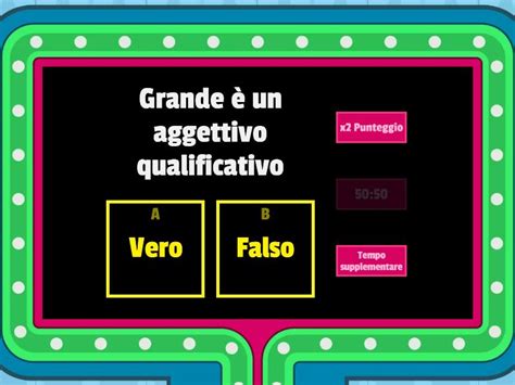 GLI AGGETTIVI QUALIFICATIVI Gameshow Quiz