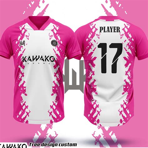 Jual Jersey Olahraga Sepak Bola And Futsal Motif Simple Pink Putih