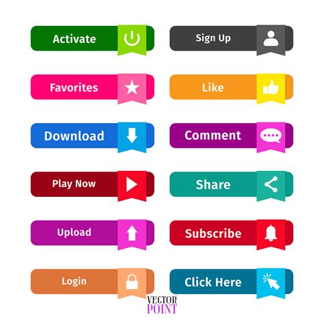 set  web buttons modern web button set behance