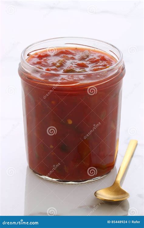 Delicious Hot Salsa Dip Stock Photo Image Of Guacamole 85448924