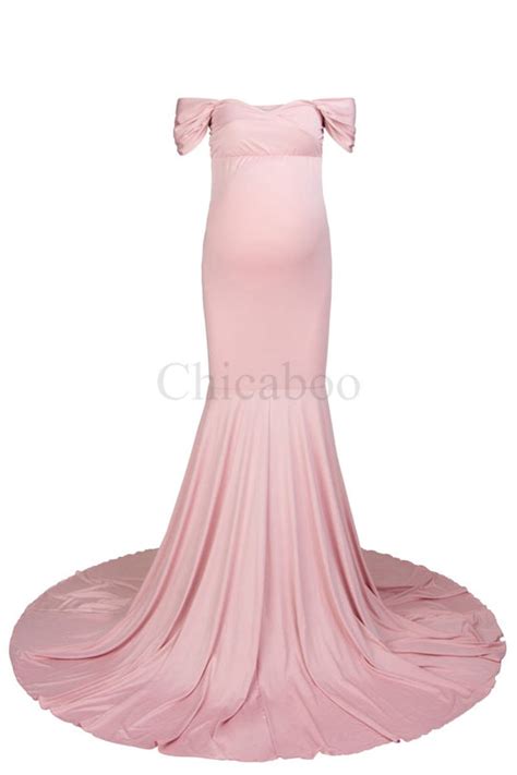 Dusty Pink Athena Maternity Photoshoot Gown One Size Chicaboo