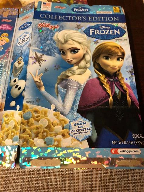 Kelloggs Disney Princess Cereal Empty Boxes, Frozen, Mulan, Cinderella ...