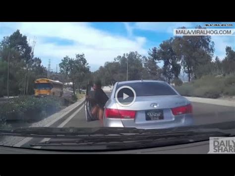 Watch Woman Jumps From Moving Car In Bizarre Crash Youtube