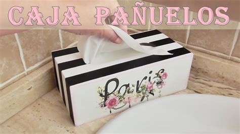 Caja de pañuelos de madera decorada con decoupage Conideade YouTube