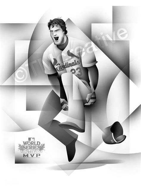 Illustration of St. Louis Cardinals 2011 World Series MVP David Freese ...