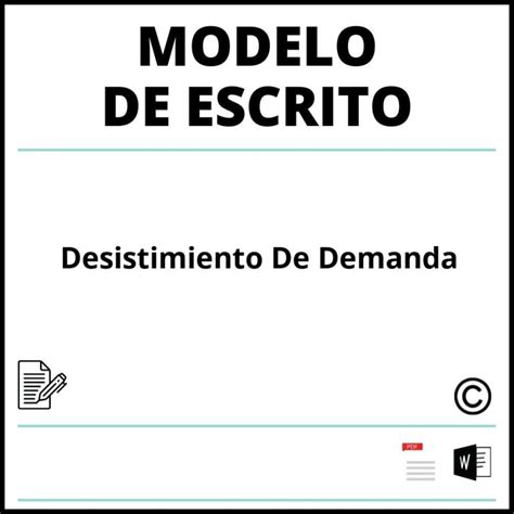 Modelo Escrito Desistimiento Demanda Laboral