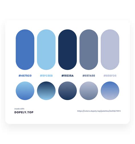 An Image Of Blue Color Swatches