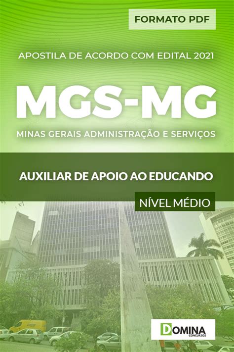 Apostila Seletivo Mgs Mg Auxiliar Apoio Ao Educando