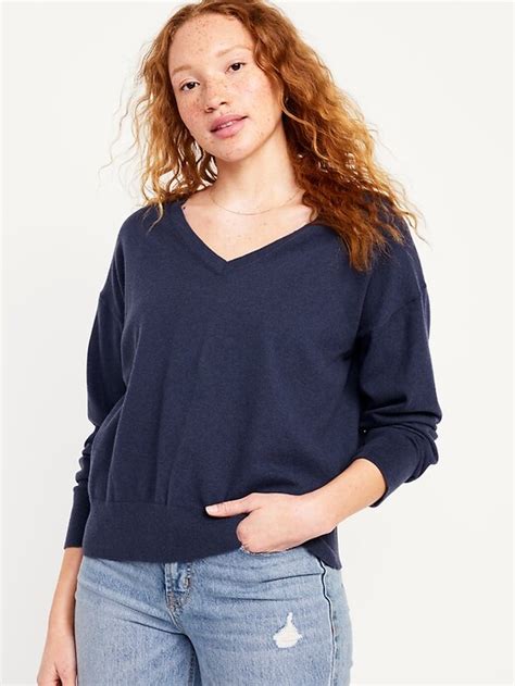 Sosoft Lite Loose V Neck Sweater For Women Old Navy