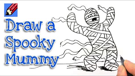 How To Draw A Halloween Mummy Real Easy Youtube