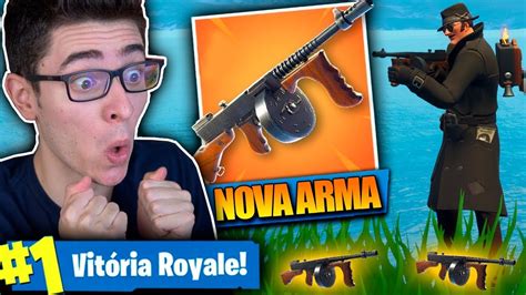 Encontrei A Nova Metralhadora De Tambor E Matei Geral Fortnite Battle