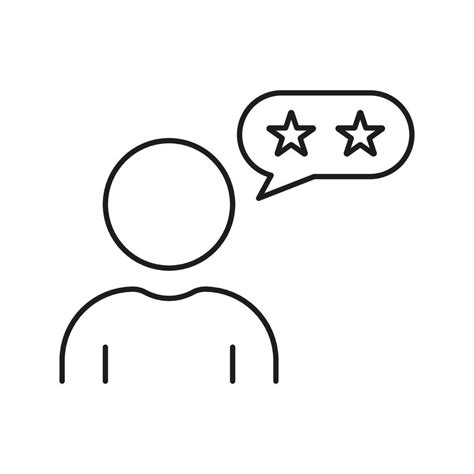 Customer Review Line Icon User Feedback Linear Pictogram Consumer