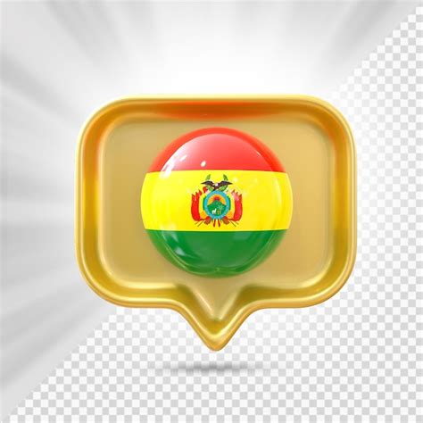 Icono De La Bandera De Bolivia D Render A Archivo Psd Premium