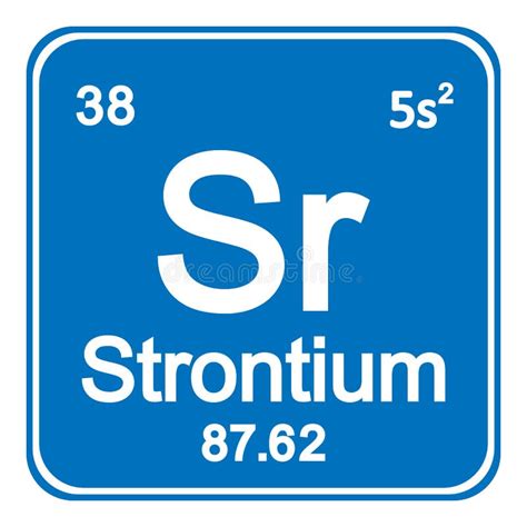 Periodic Table Element Strontium Icon. Stock Illustration ...