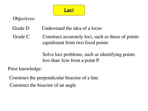 Ppt Loci Powerpoint Presentation Free Download Id9389459