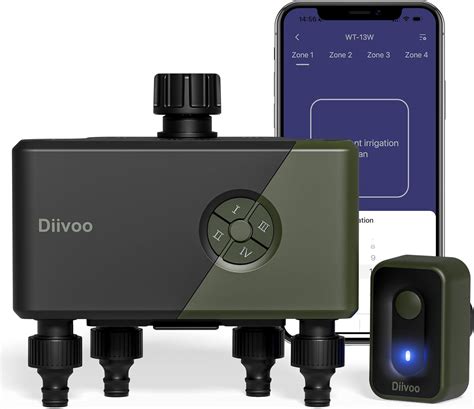 Diivoo Wifi Water Timer Outlets Smart Sprinkler Hose Tap Timer