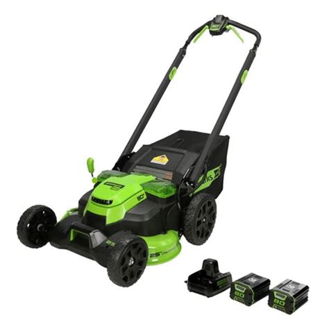 Tondeuse sans fil autotractée Greenworks 80 V 25 po avec batterie 2 0