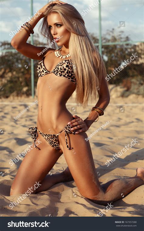 Sexy Girl Long Blond Hair Bikini Stock Photo Shutterstock