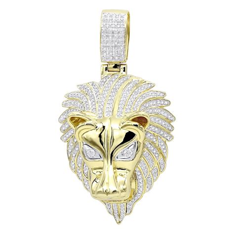 Men's Diamond Pendant 0.9ct in 10K Gold - Men's Diamond Pendants ...