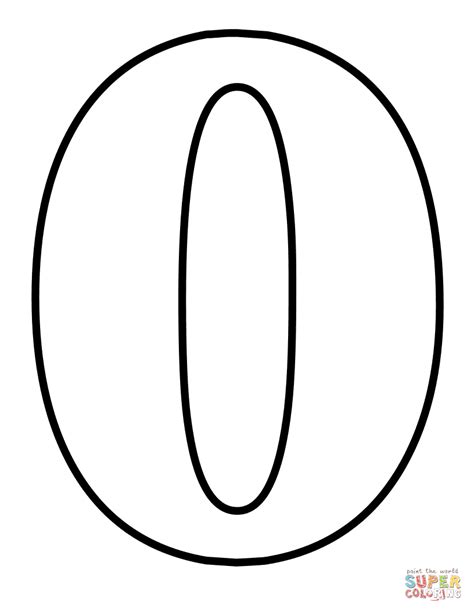 Number 0 Coloring Page Free Printable Coloring Pages